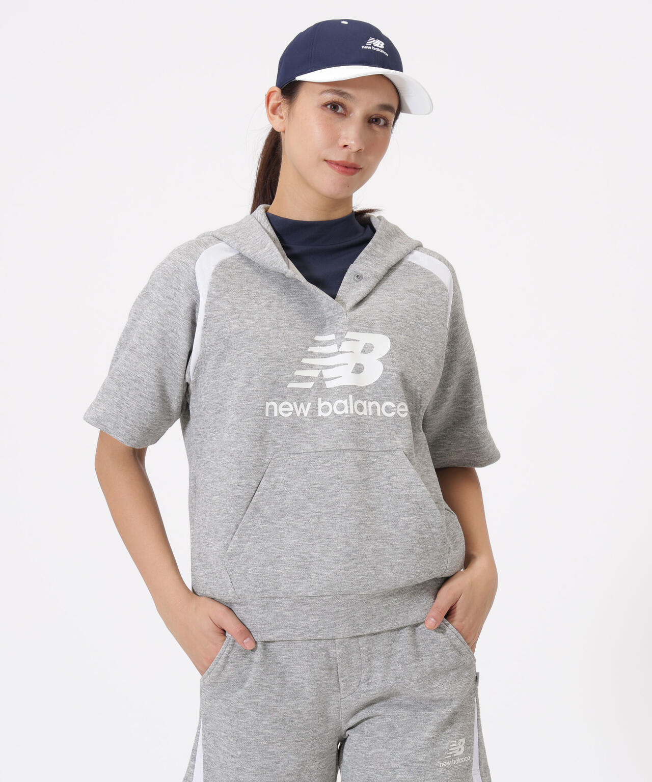 ハーフスリーブ スウェット プルオーバー フーディー (WOMENS)