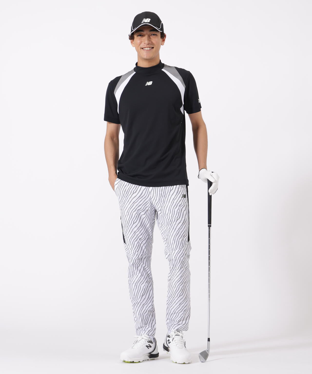 UV 防透 ストレッチ 半袖 モックネック プルオーバー (MENS)