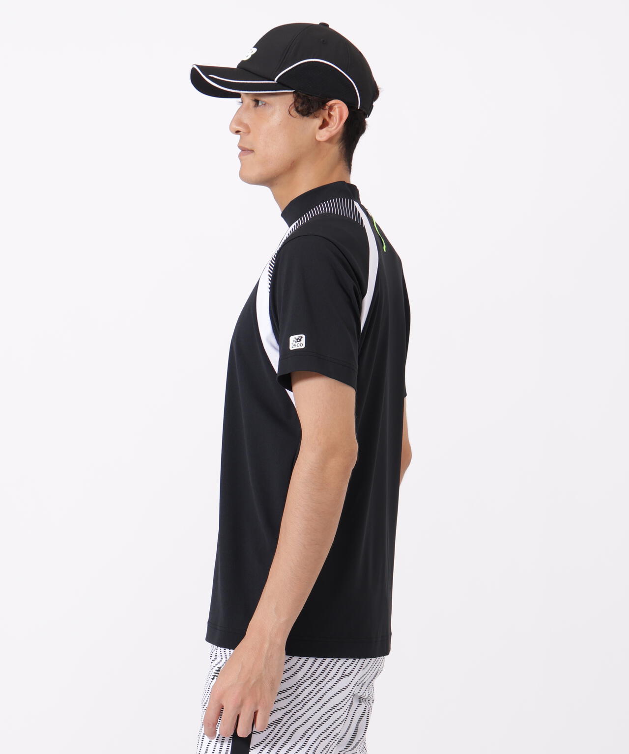 UV 防透 ストレッチ 半袖 モックネック プルオーバー (MENS)