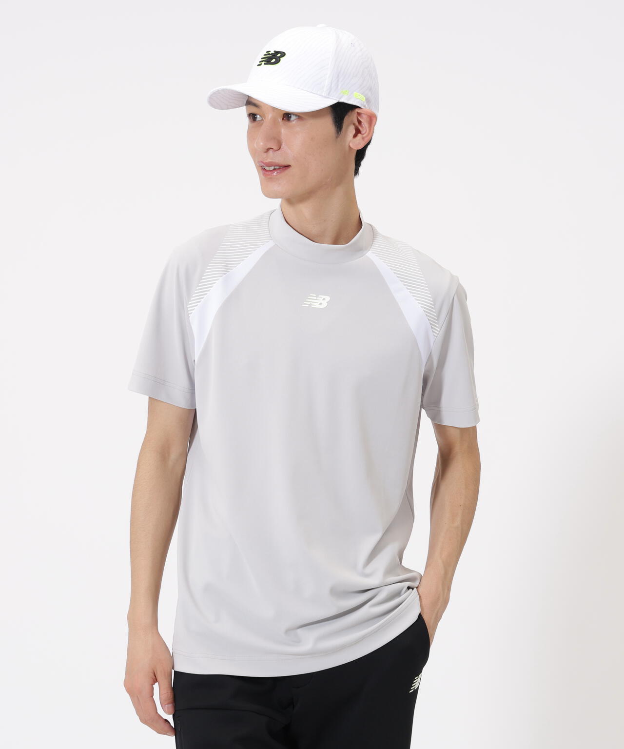 UV 防透 ストレッチ 半袖 モックネック プルオーバー (MENS)