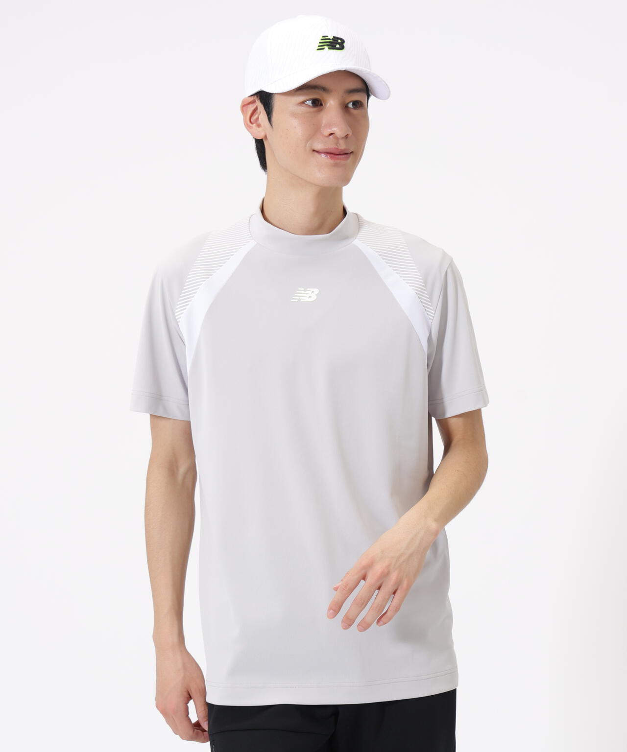 UV 防透 ストレッチ 半袖 モックネック プルオーバー (MENS)