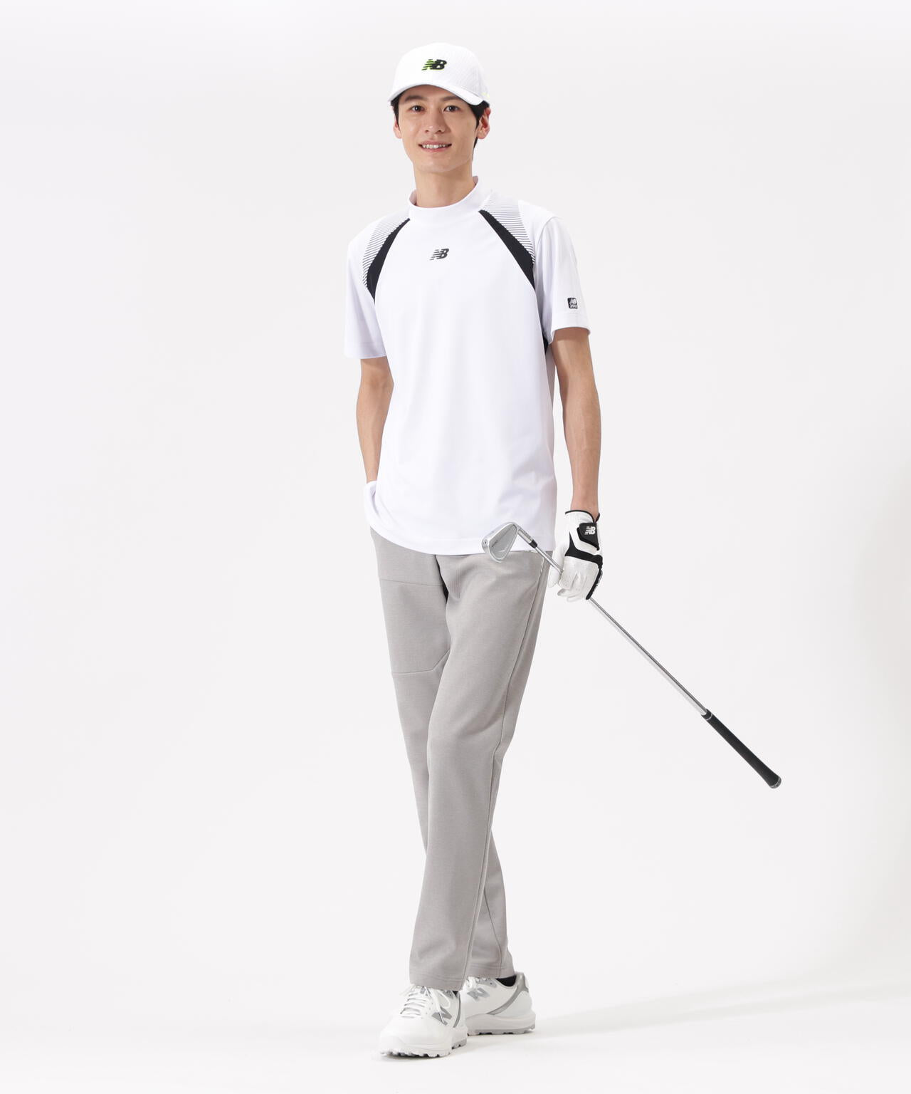 UV 防透 ストレッチ 半袖 モックネック プルオーバー (MENS)