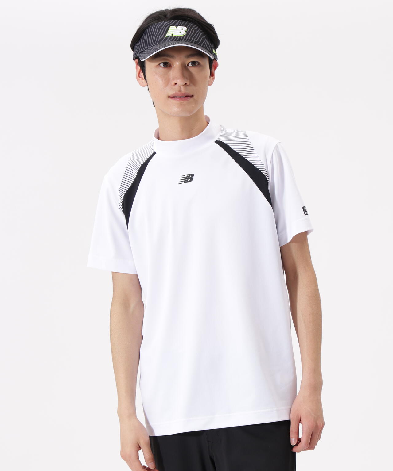 UV 防透 ストレッチ 半袖 モックネック プルオーバー (MENS)