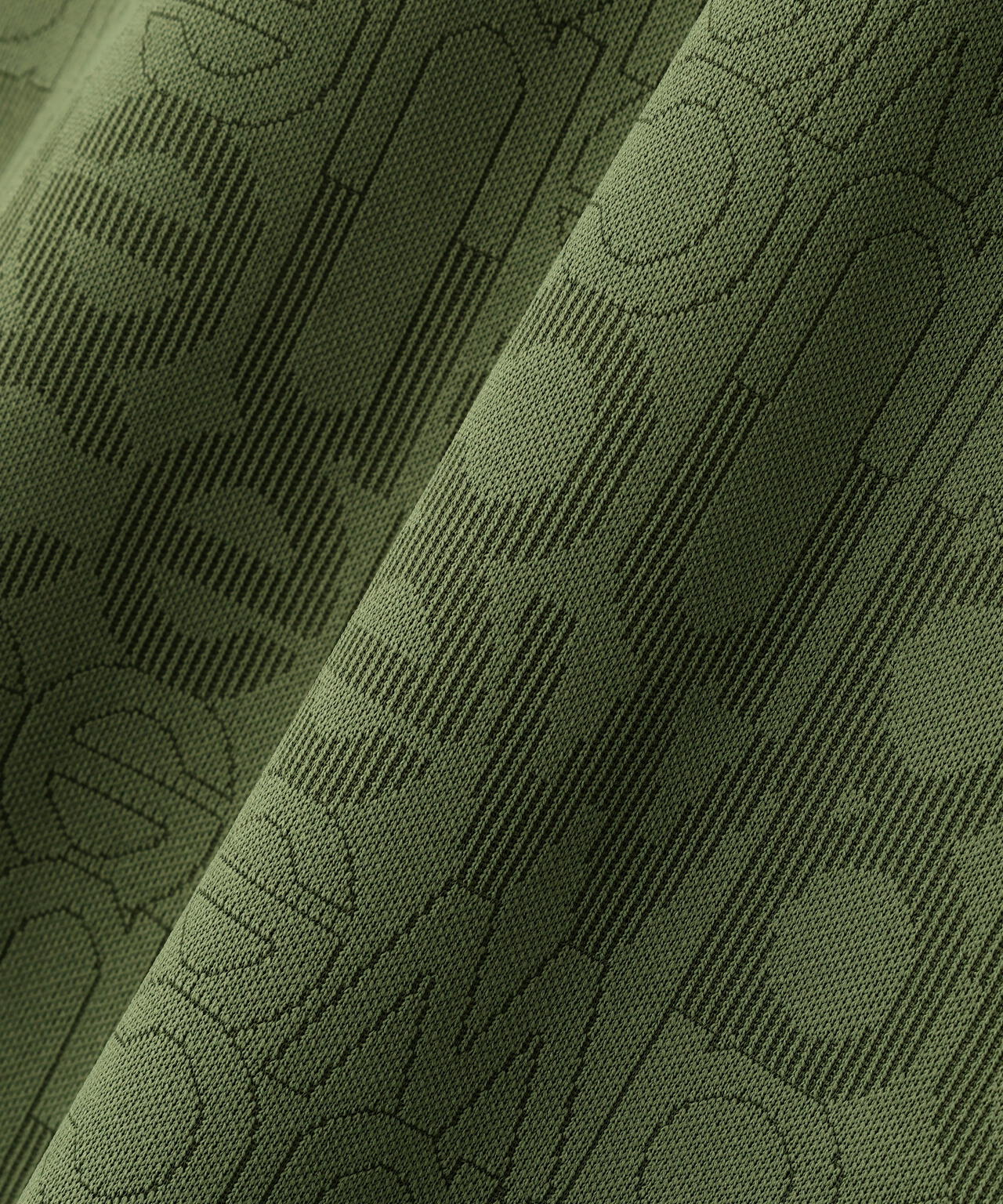 リフレクトロゴボーダー柄 ショートスリーブ モックネック プルオーバー (MENS)