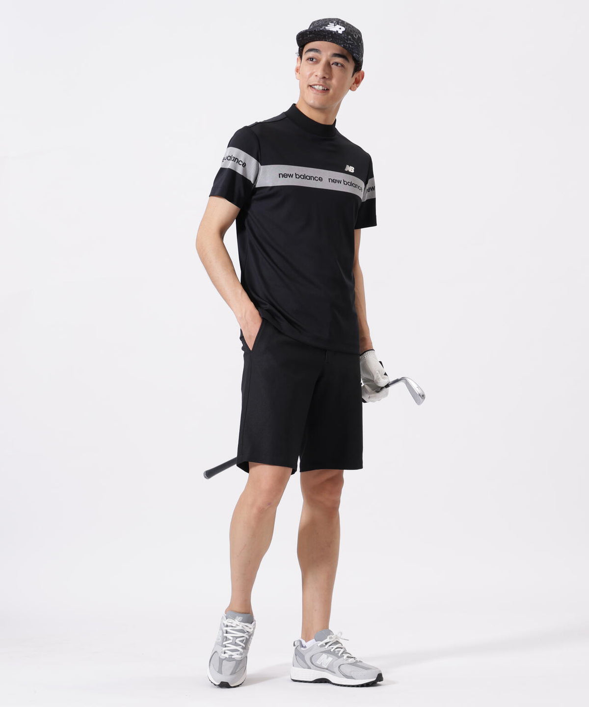 接触冷感 半袖 モックネック プルオーバー (MENS)