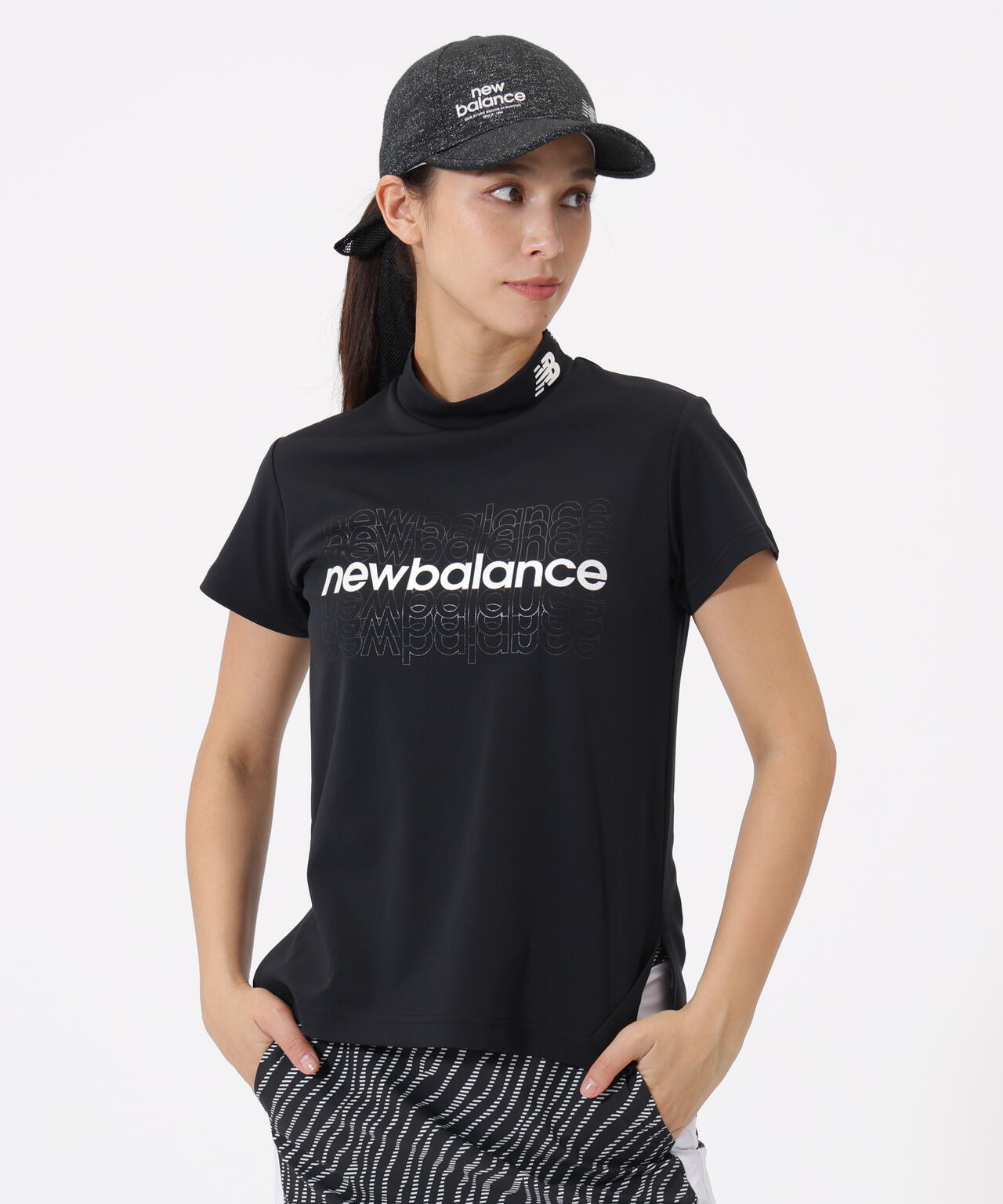 半袖 モックネック プルオーバー (WOMENS)