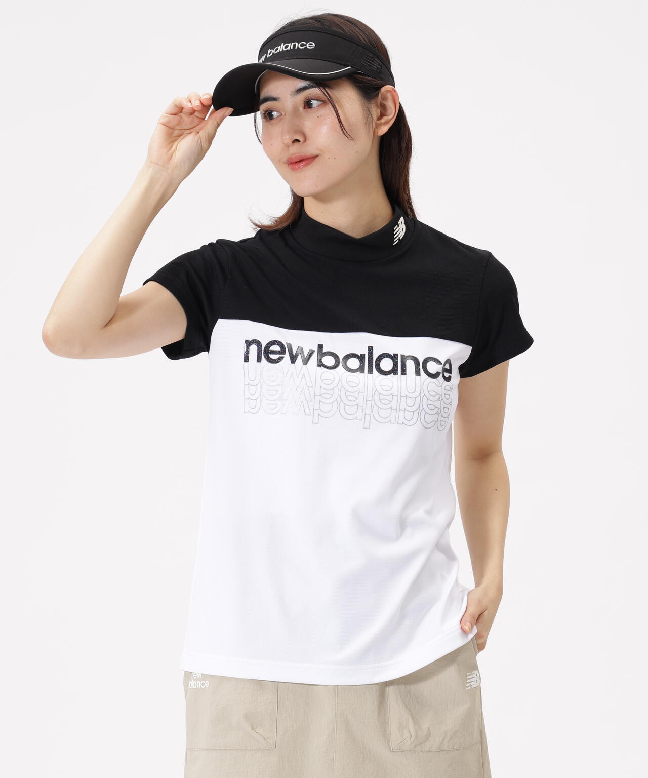 超速乾 半袖 モックネック プルオーバー (WOMENS)