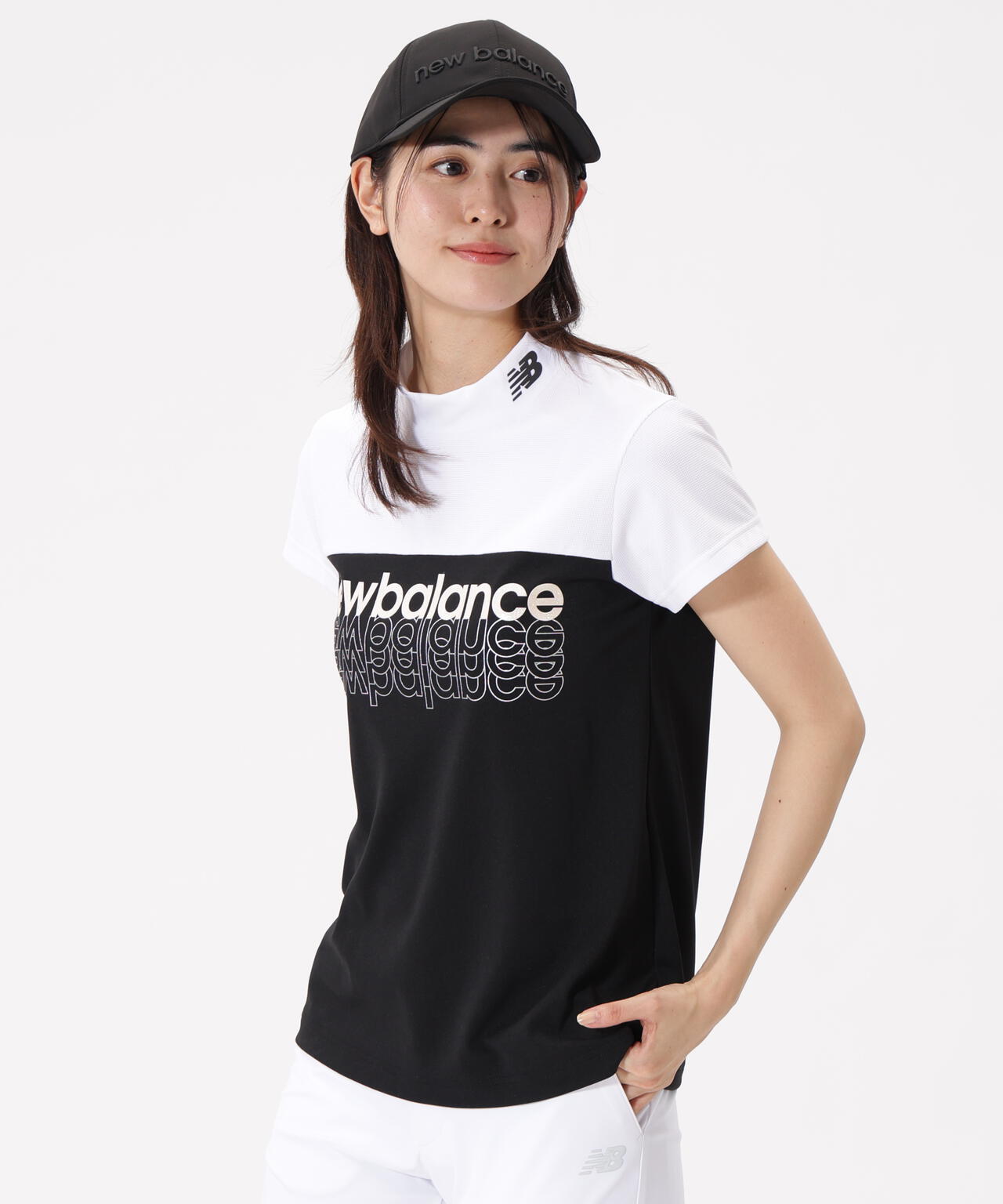 超速乾 半袖 モックネック プルオーバー (WOMENS)