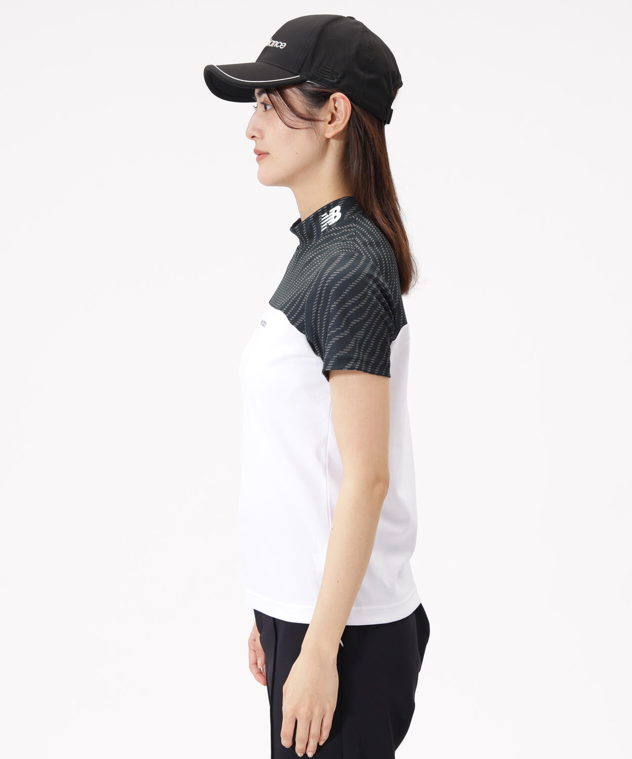 半袖 モックネック プルオーバー (WOMENS)