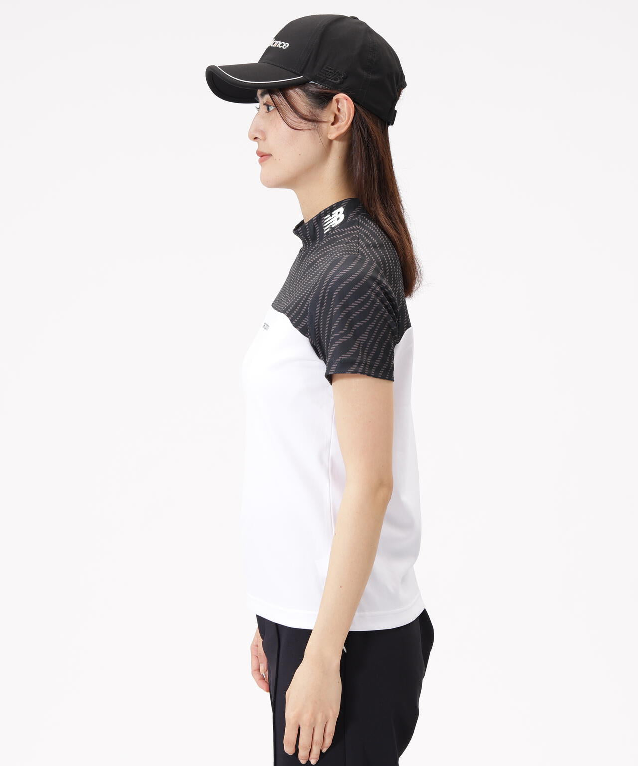 半袖 モックネック プルオーバー (WOMENS)