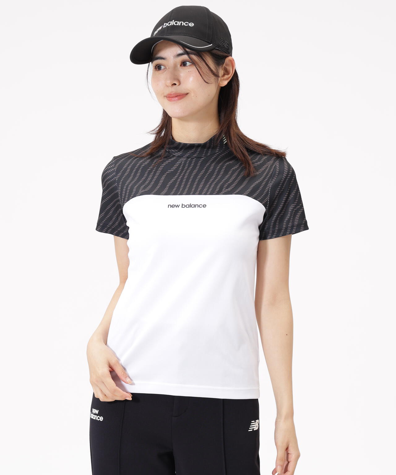 半袖 モックネック プルオーバー (WOMENS)