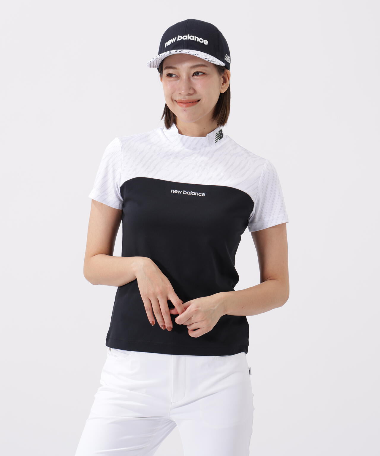 半袖 モックネック プルオーバー (WOMENS)