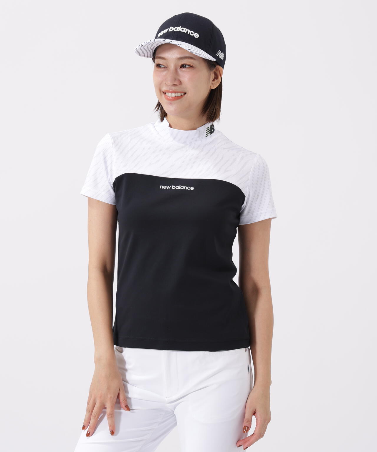 半袖 モックネック プルオーバー (WOMENS)