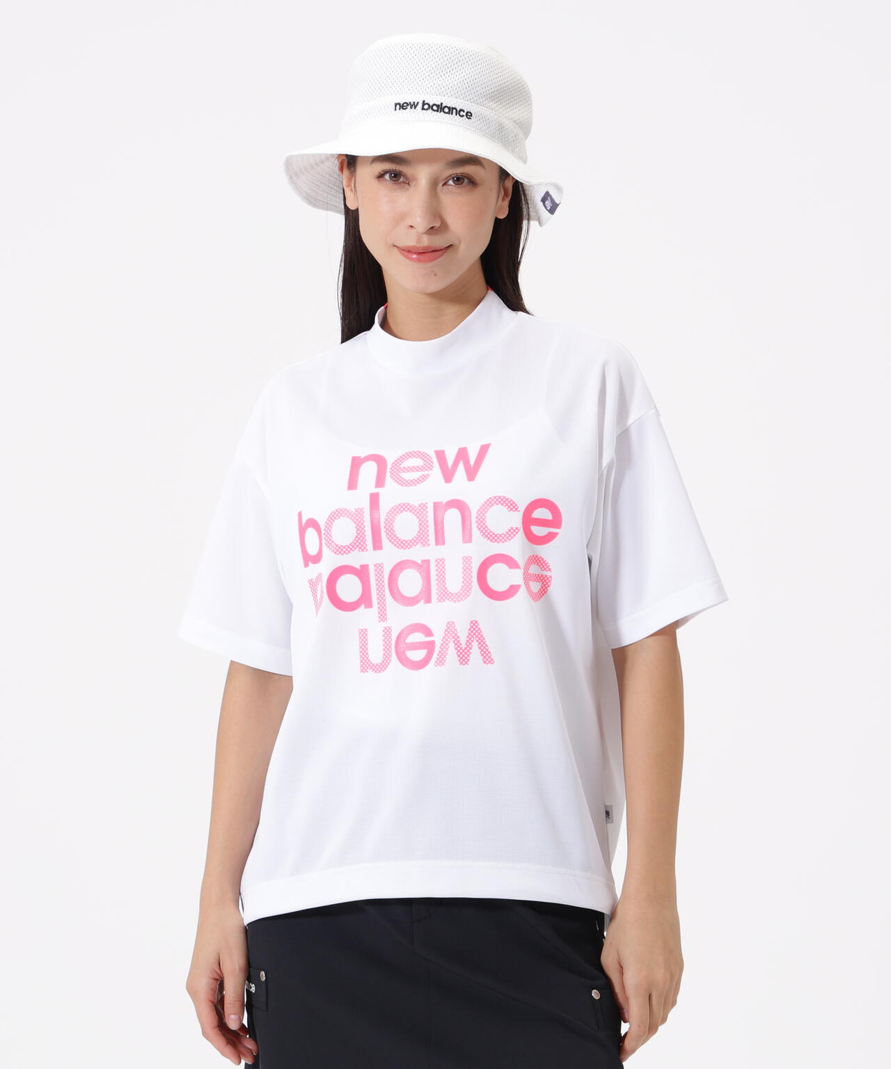 ハーフスリーブ モックネック プルオーバー (WOMENS)