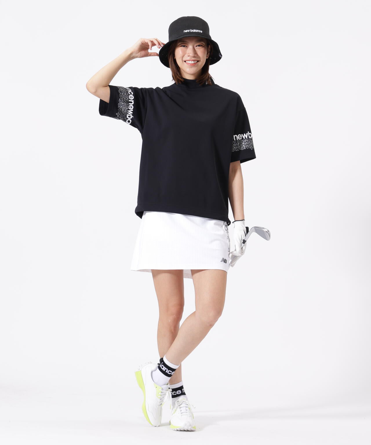 ハーフスリーブ モックネック プルオーバー (WOMENS)