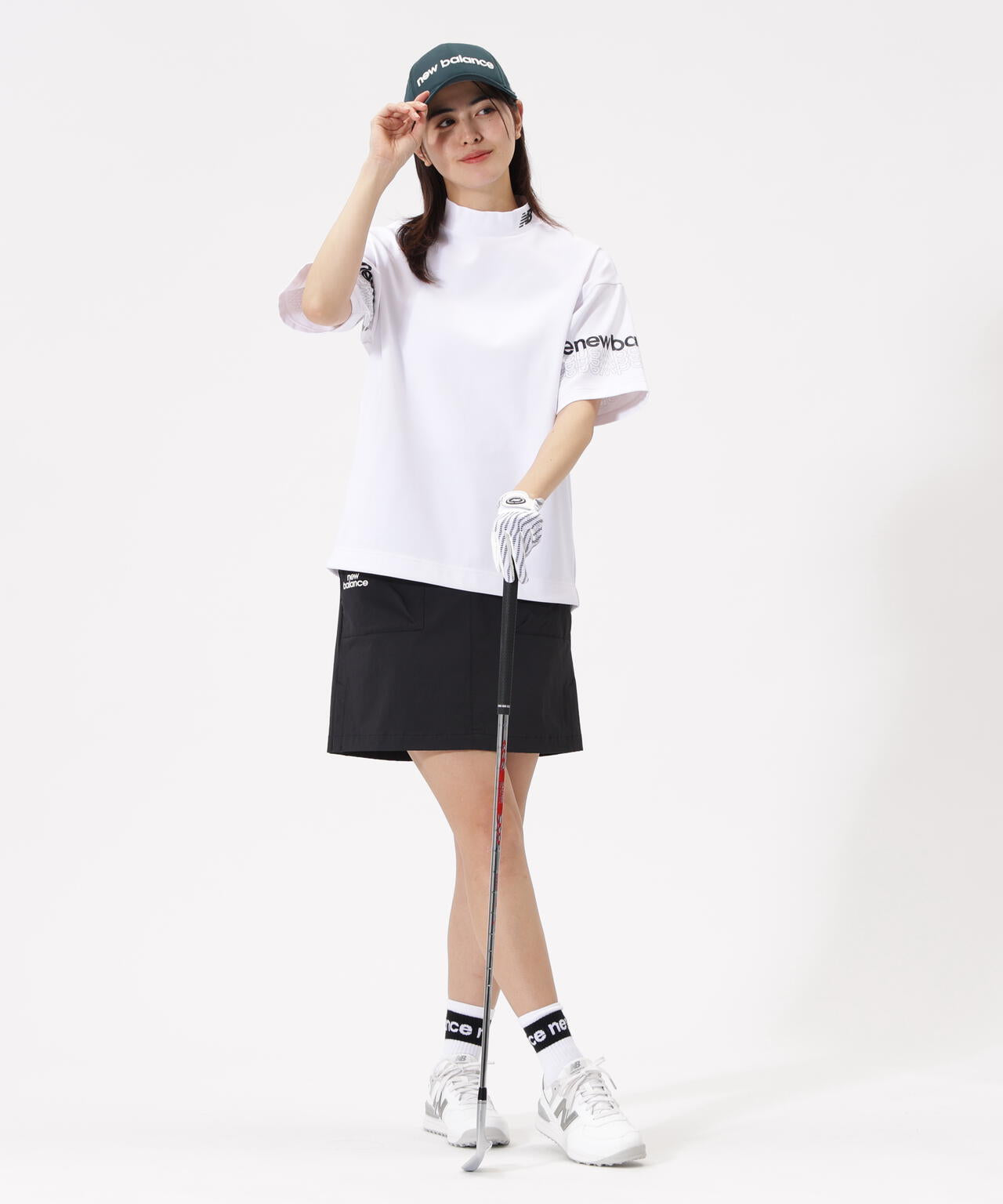 ハーフスリーブ モックネック プルオーバー (WOMENS)