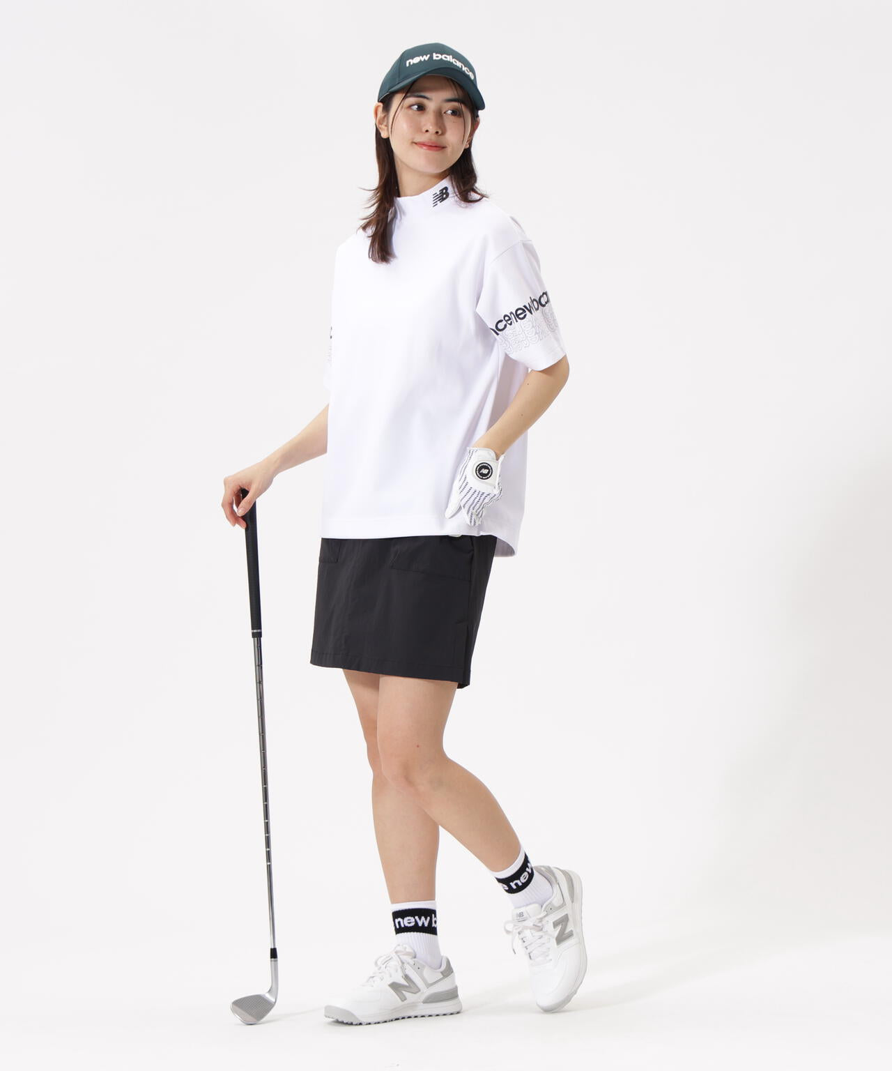 ハーフスリーブ モックネック プルオーバー (WOMENS)