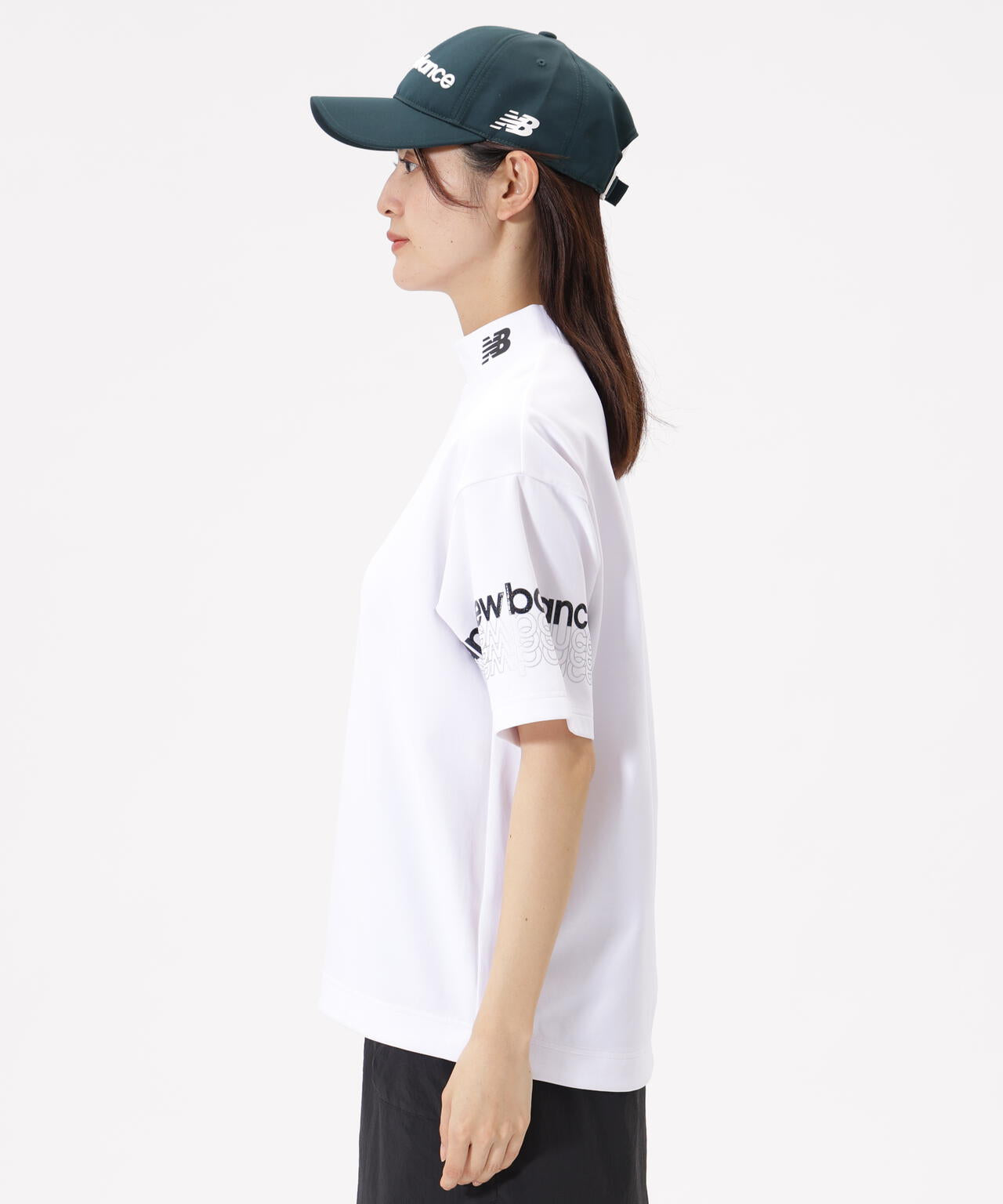 ハーフスリーブ モックネック プルオーバー (WOMENS)