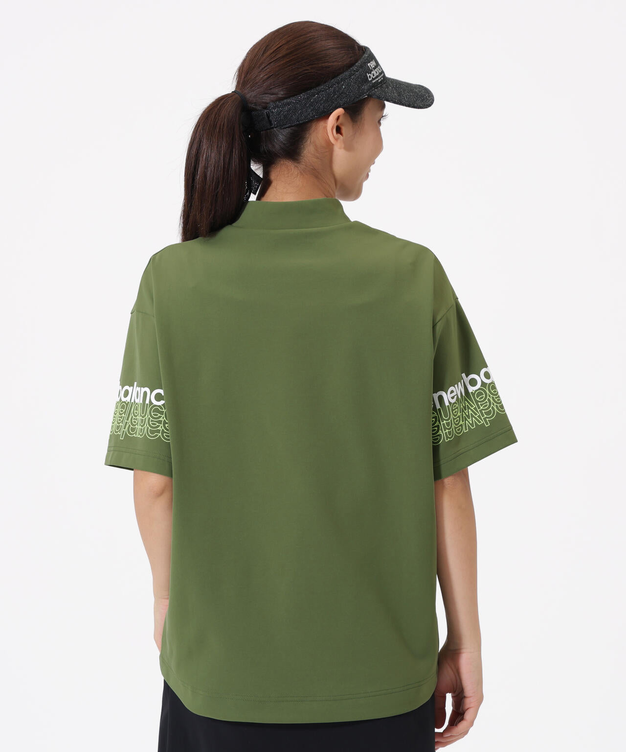 ハーフスリーブ モックネック プルオーバー (WOMENS)