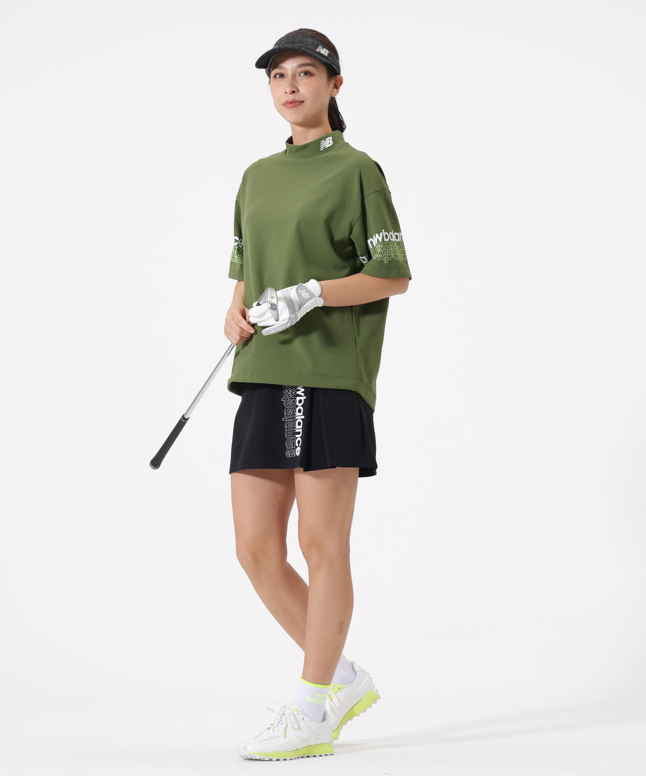 ハーフスリーブ モックネック プルオーバー (WOMENS)