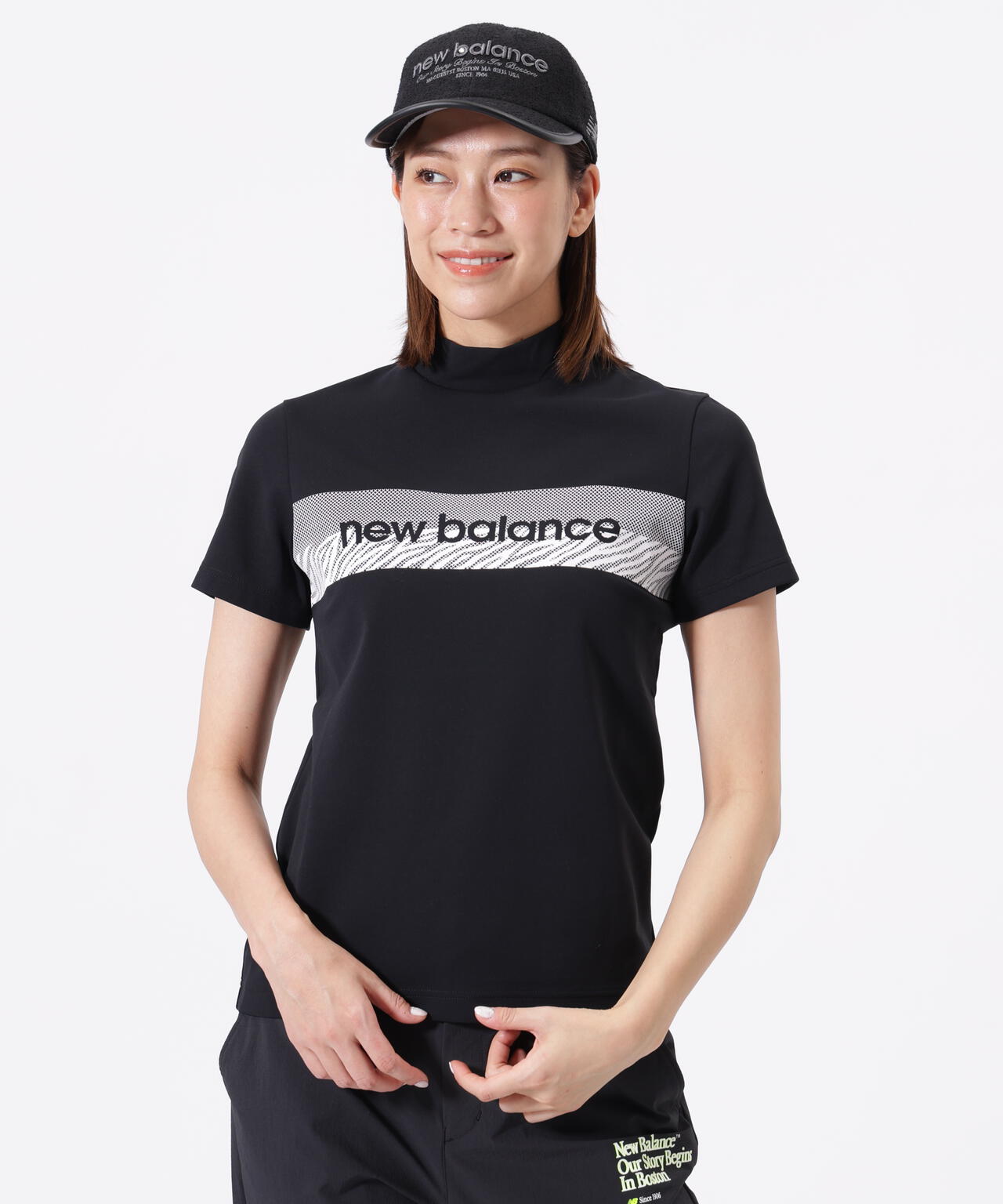 半袖 モックネック プルオーバー (WOMENS)