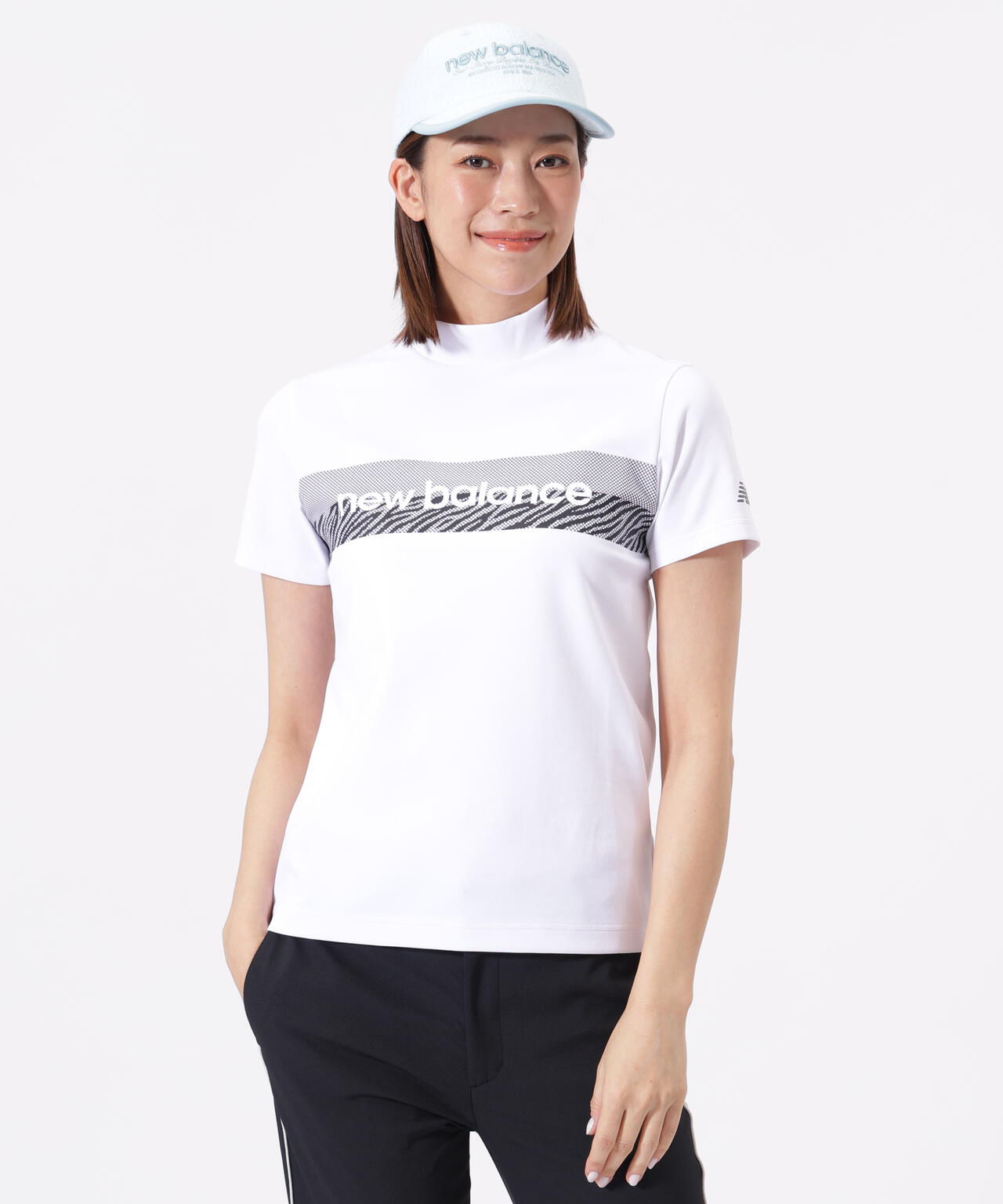 半袖 モックネック プルオーバー (WOMENS)