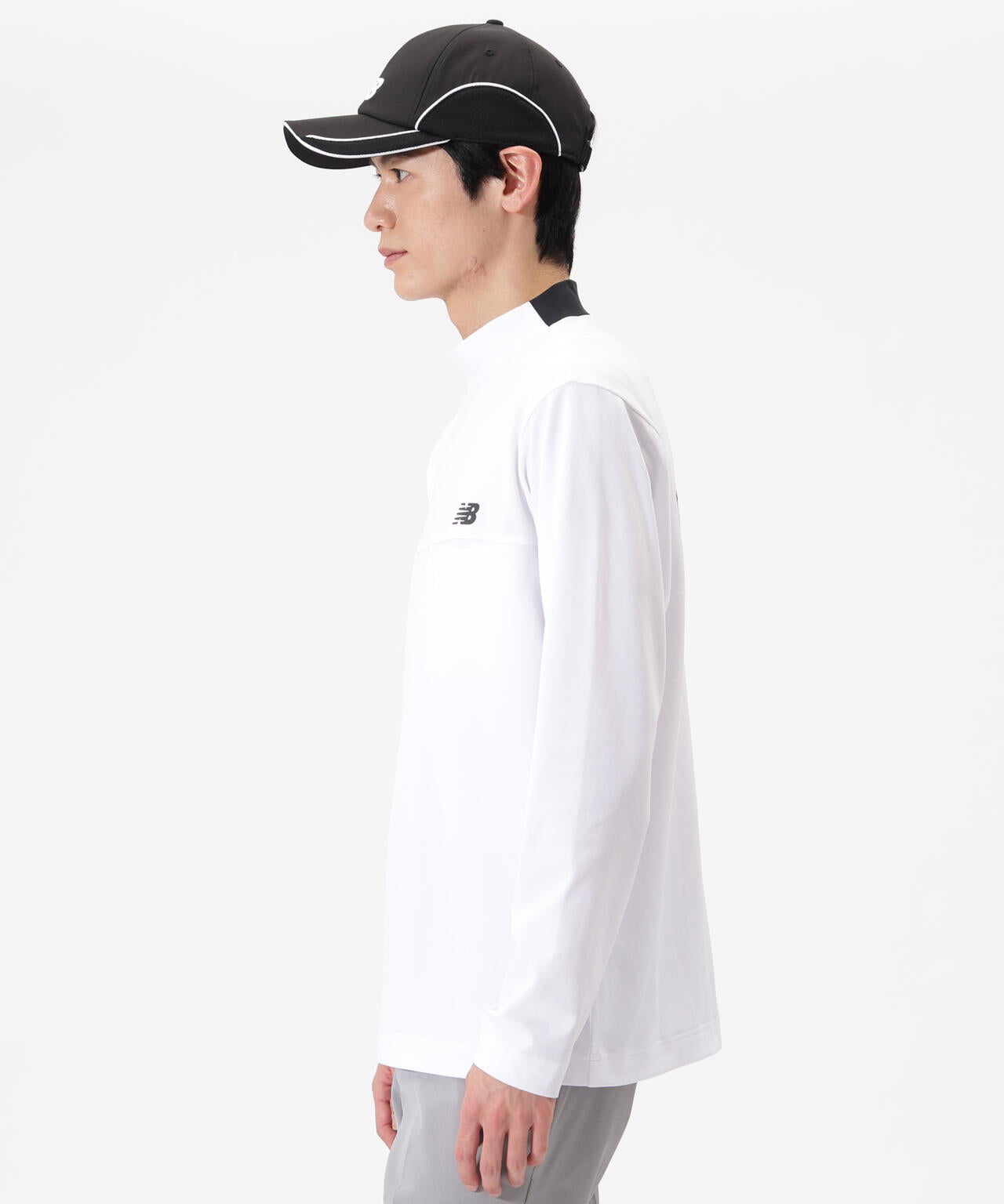 【直営店舗限定】長袖 モックネック プルオーバー (MENS)