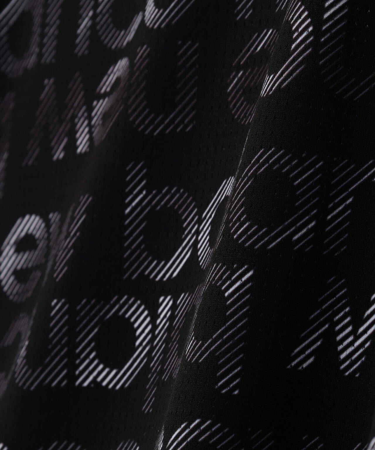 グラデーションボーダーロゴ柄 半袖 カラーシャツ (MENS)