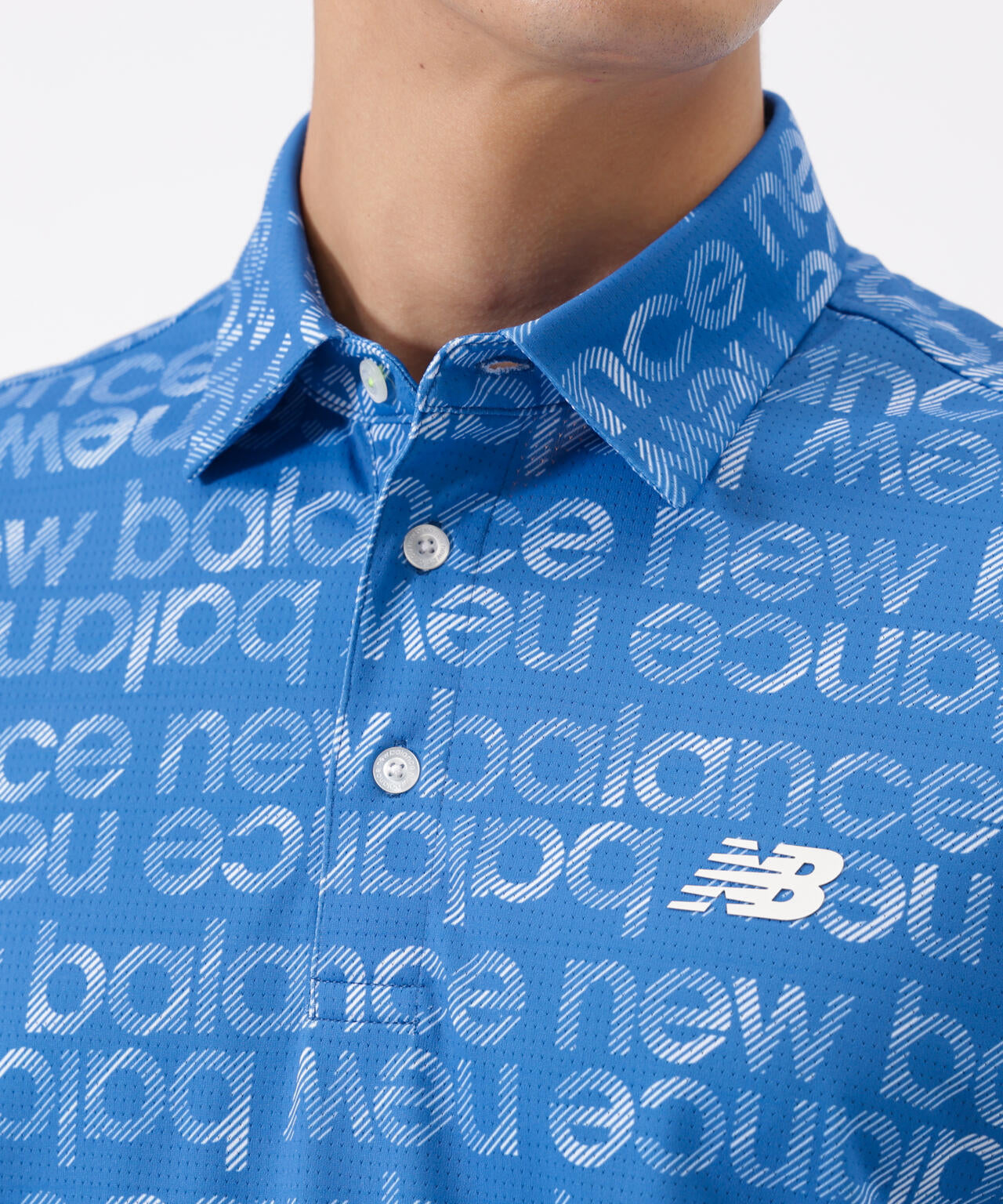 グラデーションボーダーロゴ柄 半袖 カラーシャツ (MENS)