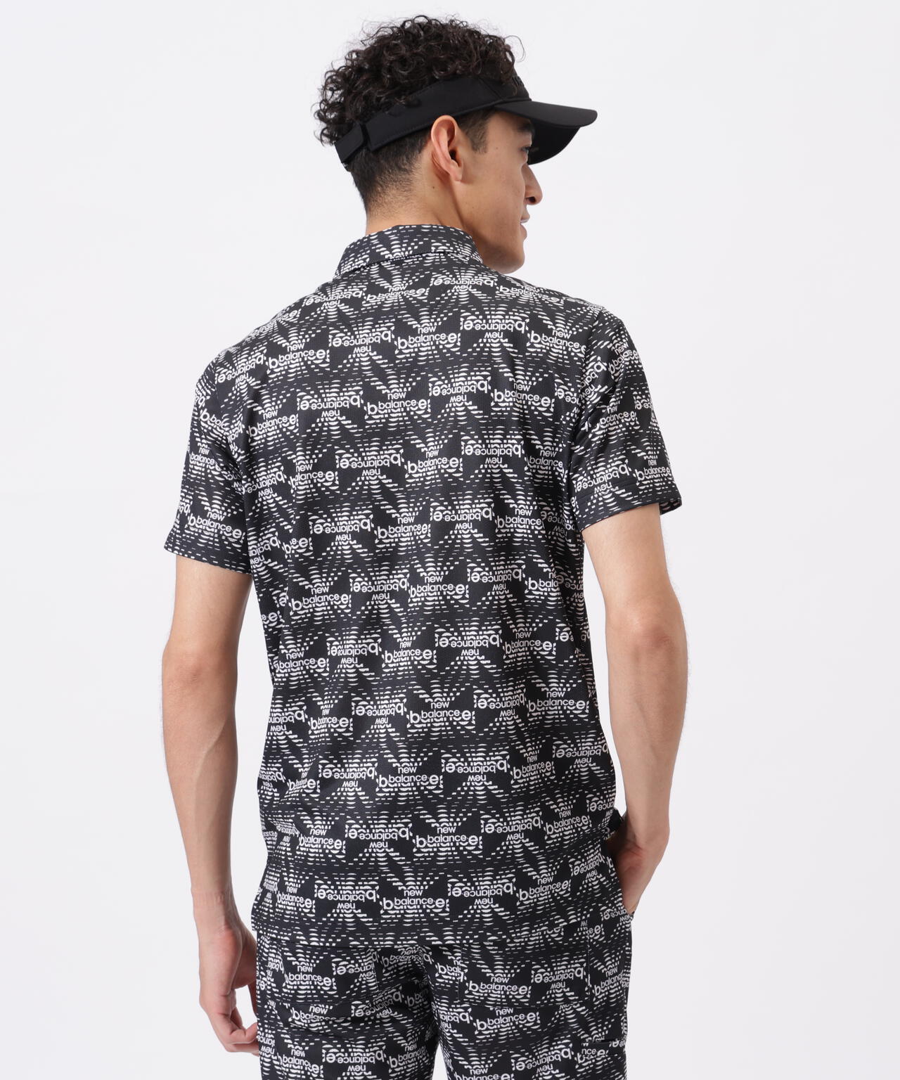 リップルロゴ柄 半袖 カラーシャツ (MENS)
