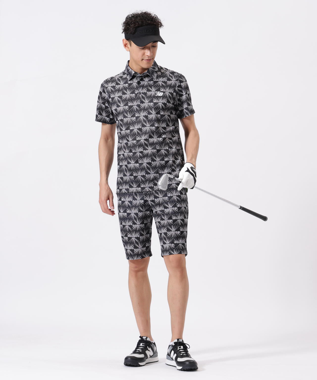 リップルロゴ柄 半袖 カラーシャツ (MENS)