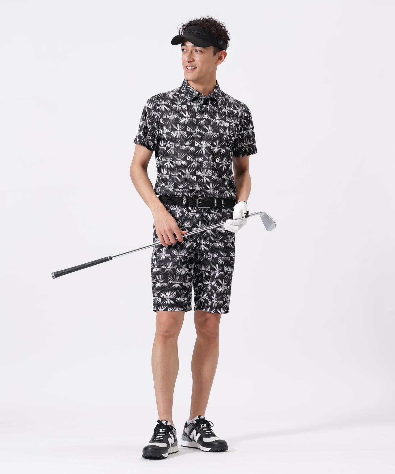 リップルロゴ柄 半袖 カラーシャツ (MENS)
