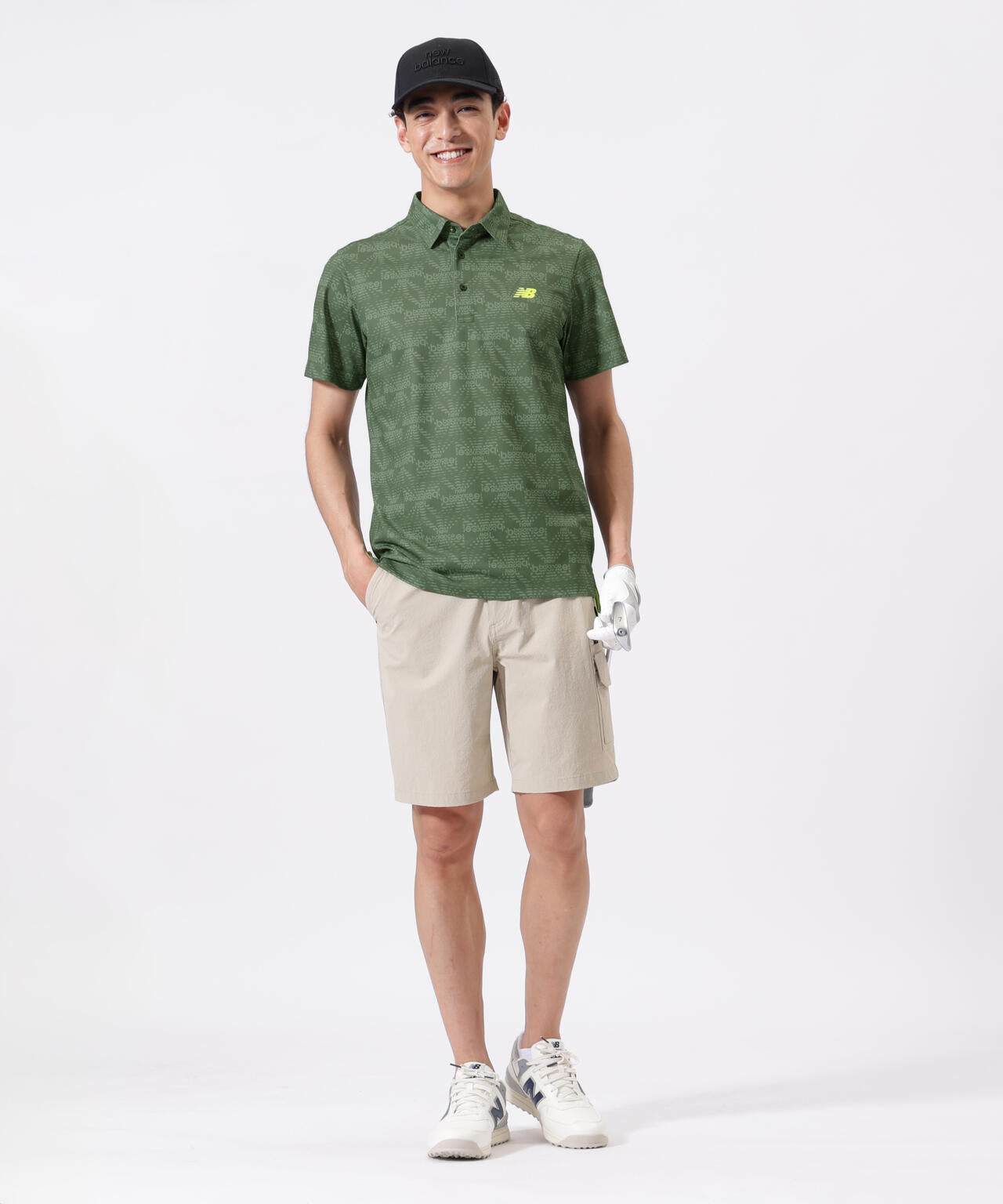リップルロゴ柄 半袖 カラーシャツ (MENS)