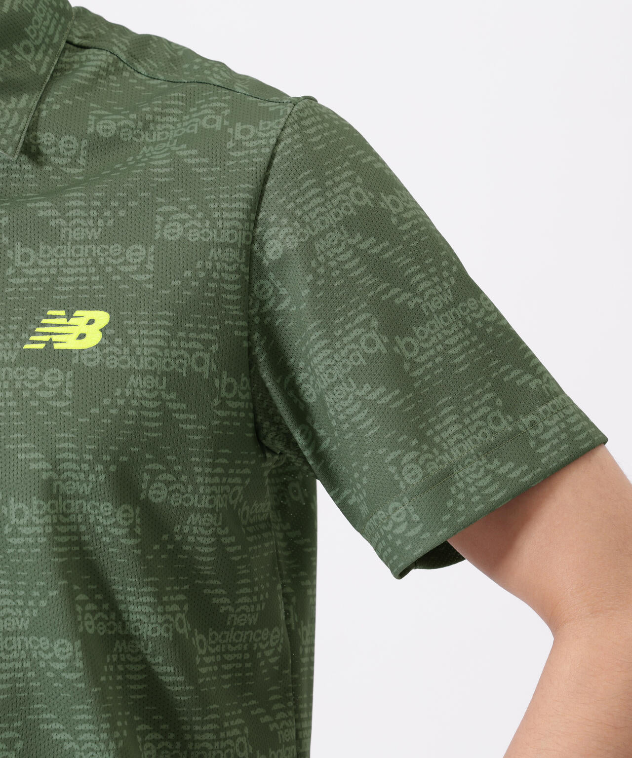 リップルロゴ柄 半袖 カラーシャツ (MENS)