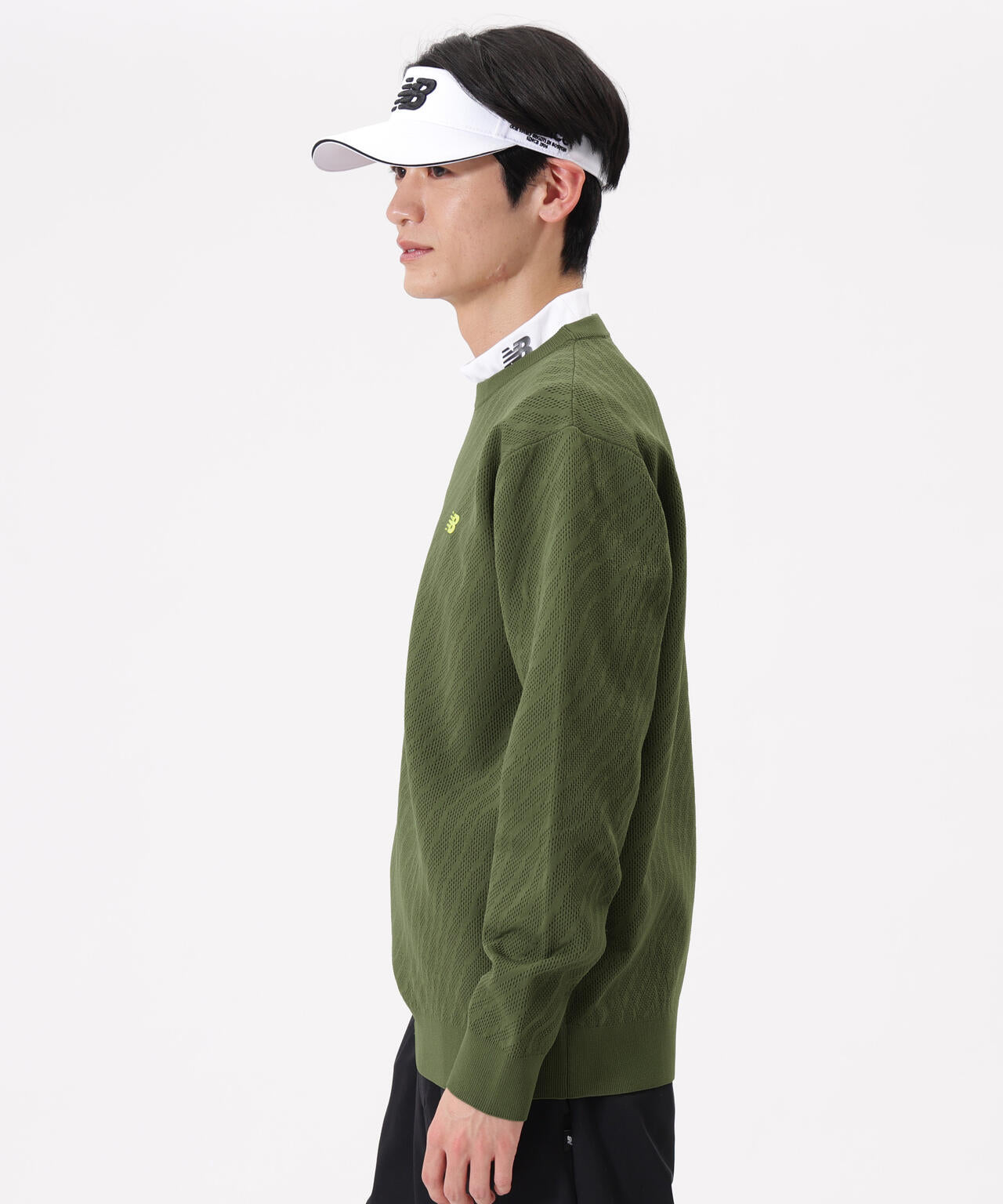 トーナルゼブラ柄 メッシュ ニット プルオーバー (MENS)