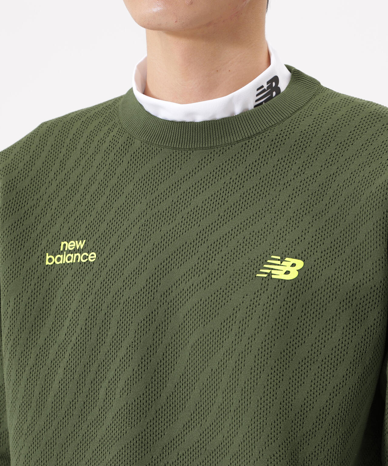トーナルゼブラ柄 メッシュ ニット プルオーバー (MENS)
