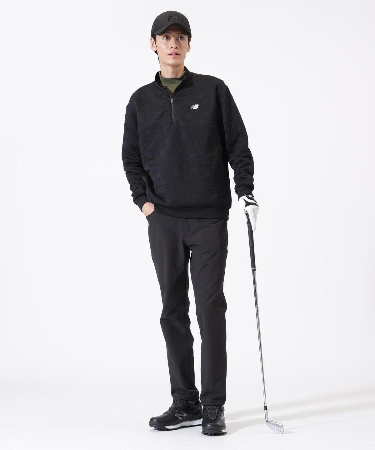 Nサークルキルト ハーフジップ プルオーバー (MENS)