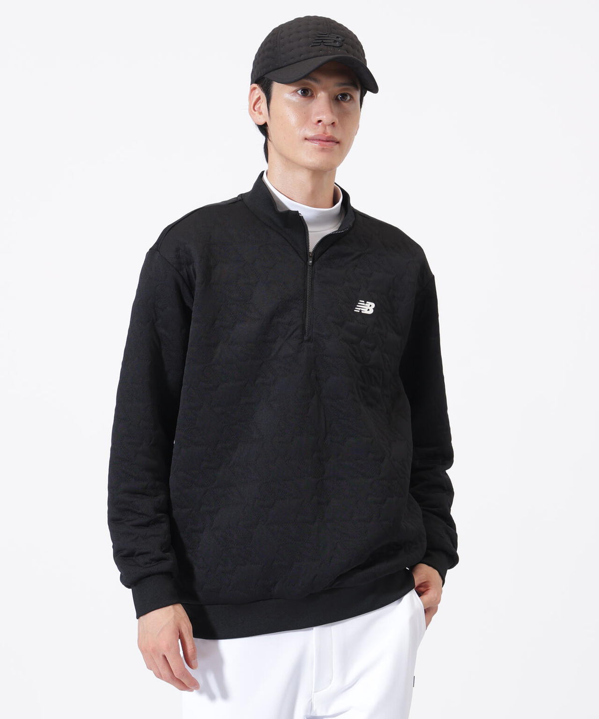 Nサークルキルト ハーフジップ プルオーバー (MENS)