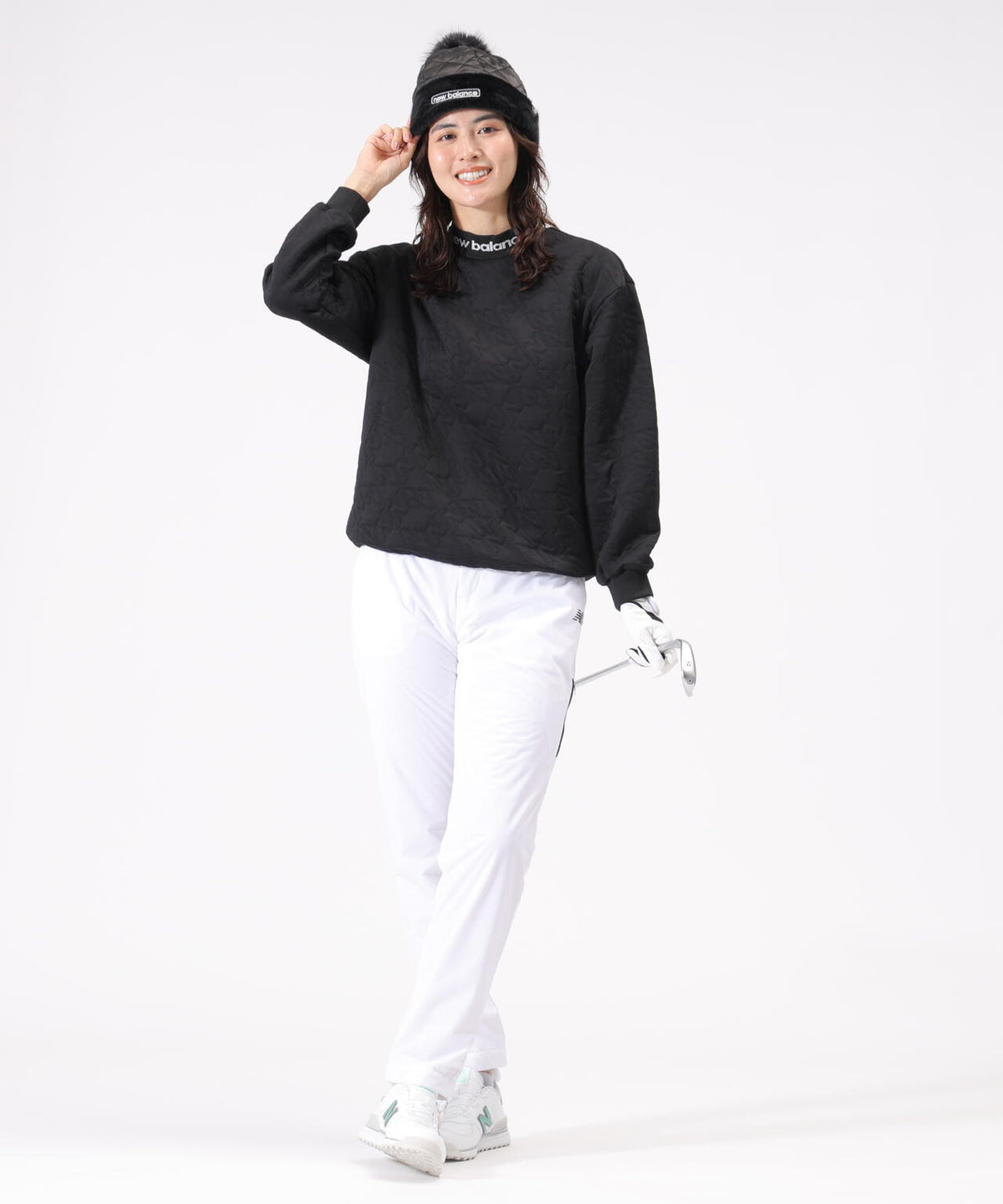 Nサークルキルト モックネック プルオーバー (WOMENS)
