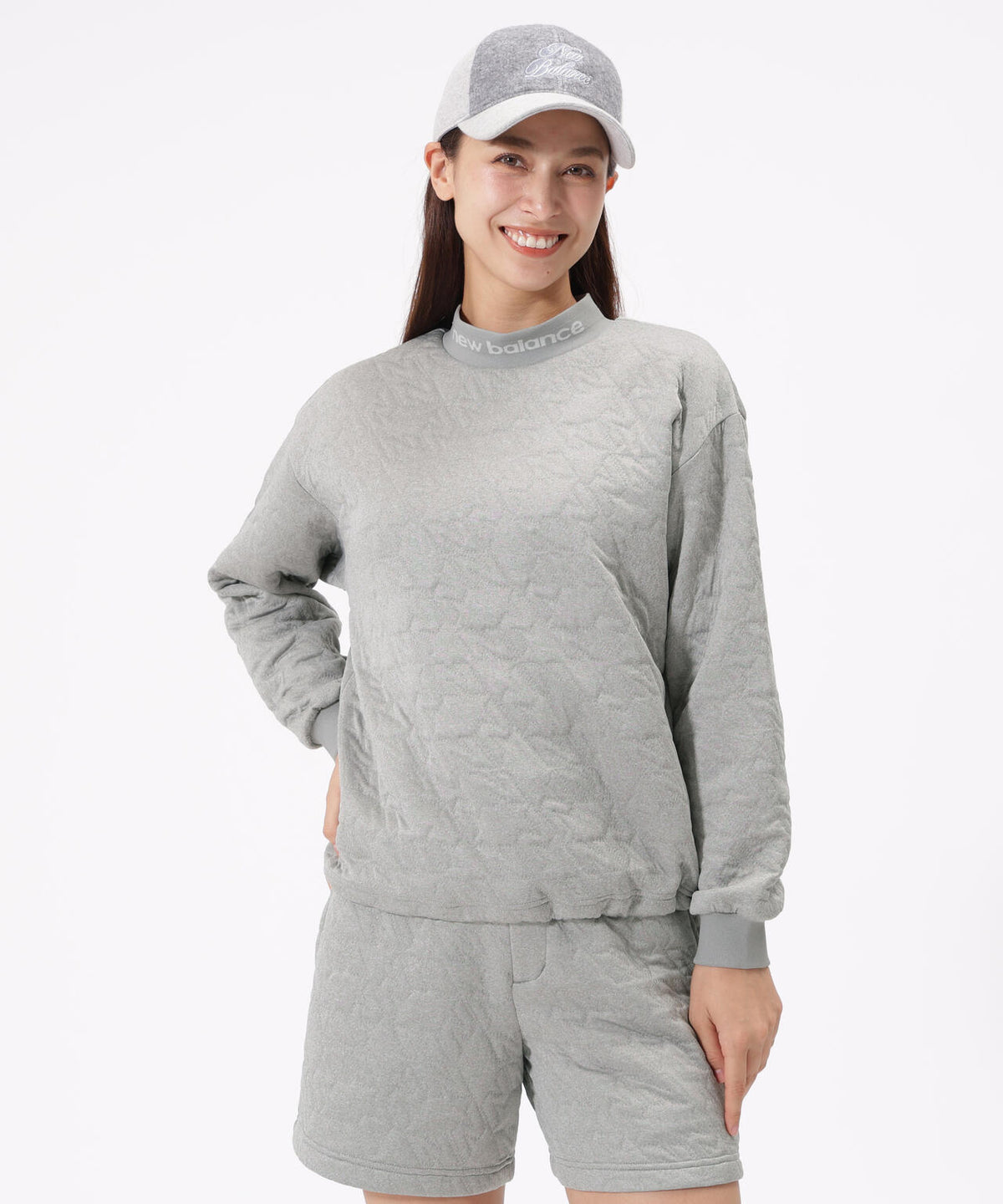 Nサークルキルト モックネック プルオーバー (WOMENS)