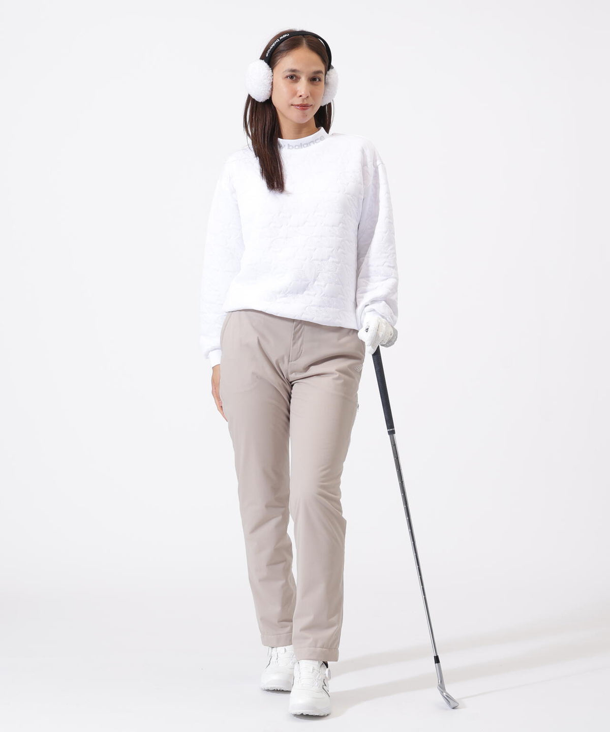 Nサークルキルト モックネック プルオーバー (WOMENS)
