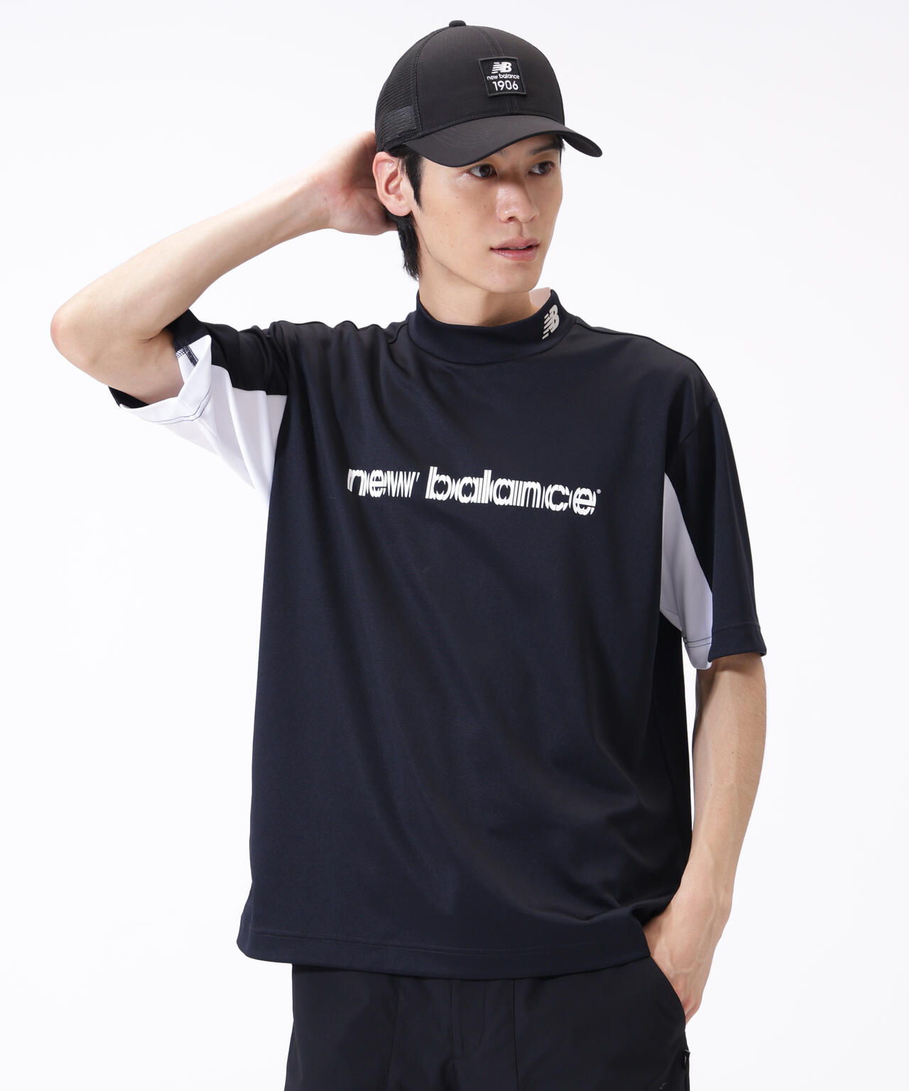 超速乾 ハーフスリーブ モックネック プルオーバー (MENS)