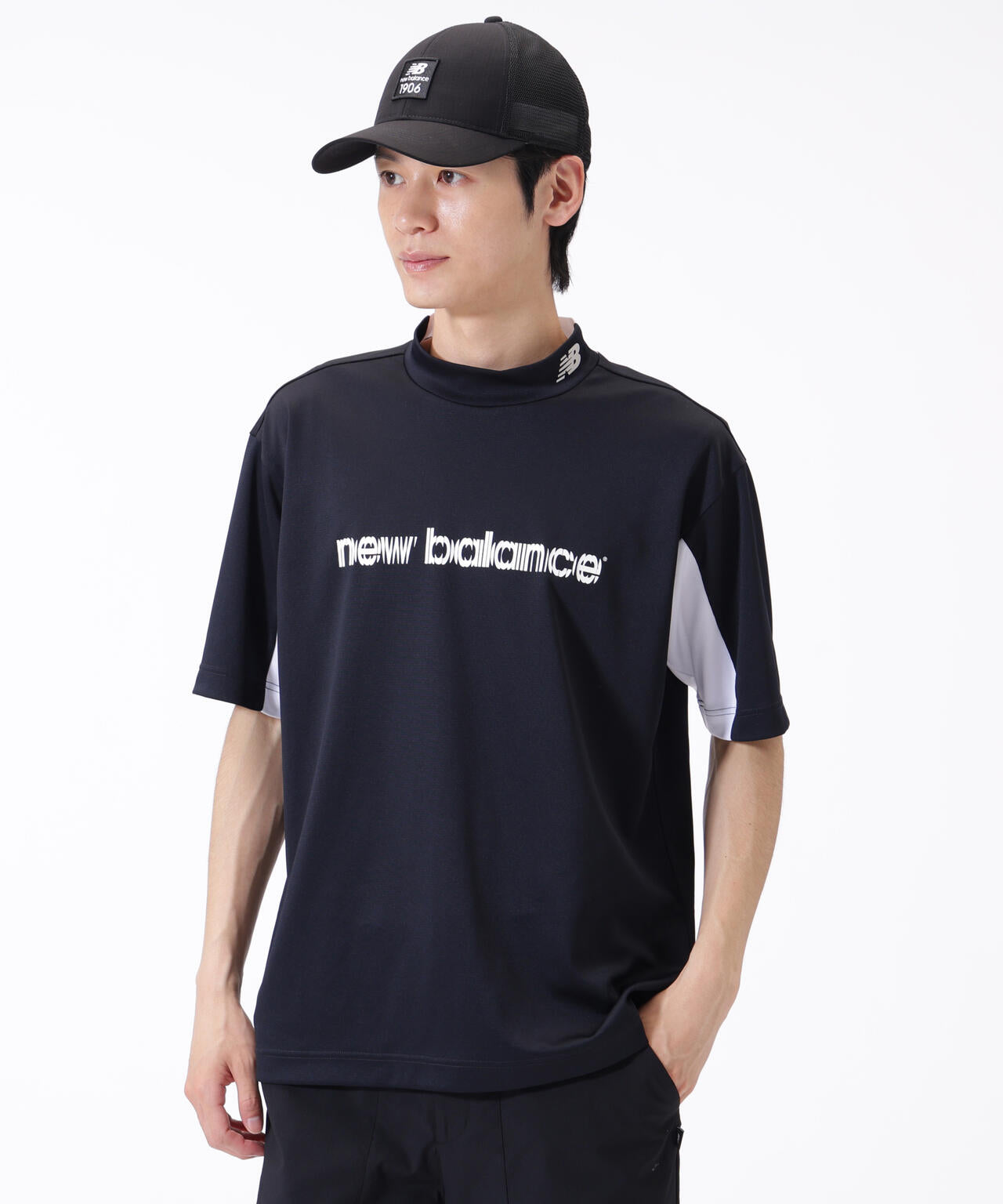 超速乾 ハーフスリーブ モックネック プルオーバー (MENS)