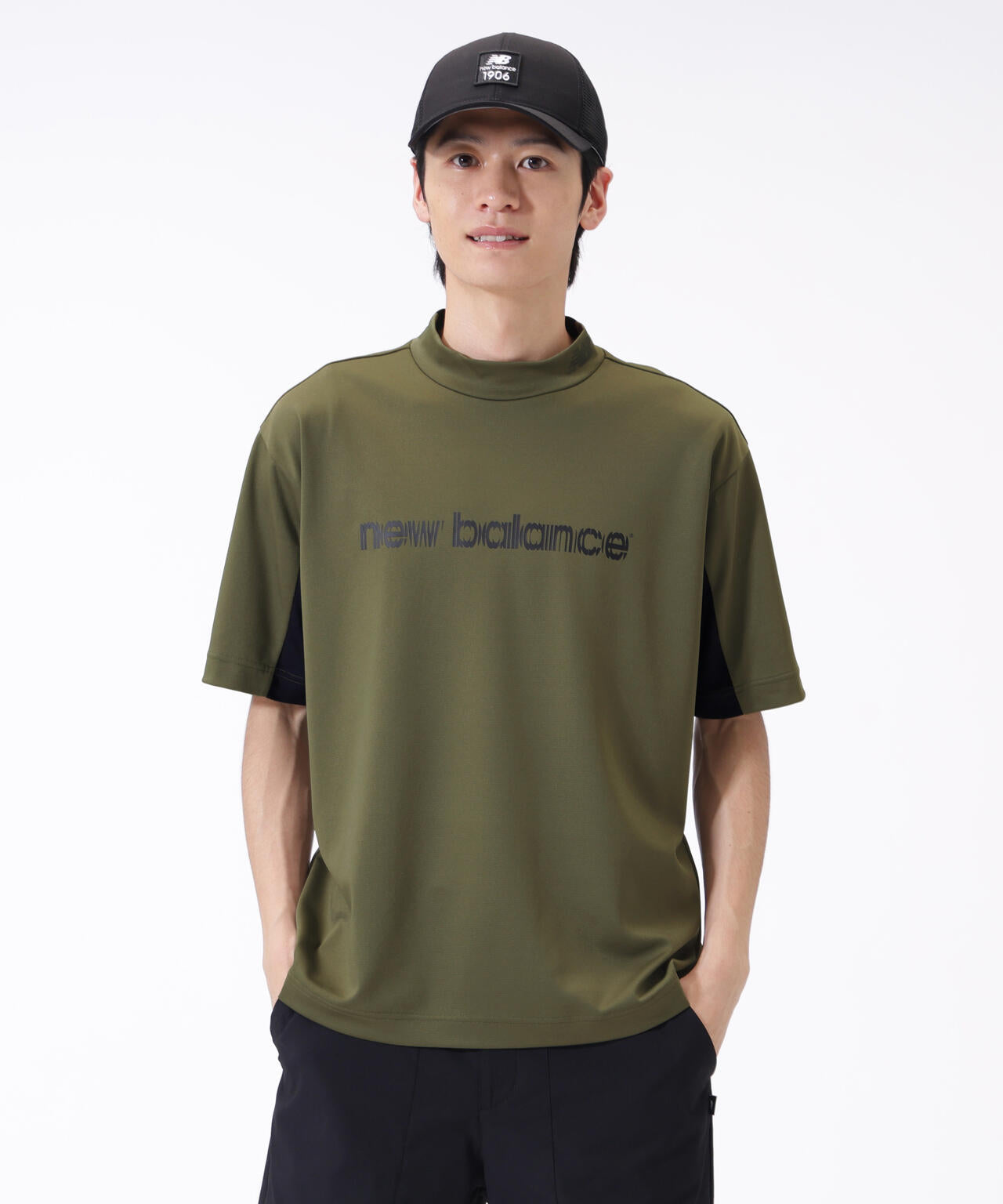 超速乾 ハーフスリーブ モックネック プルオーバー (MENS)