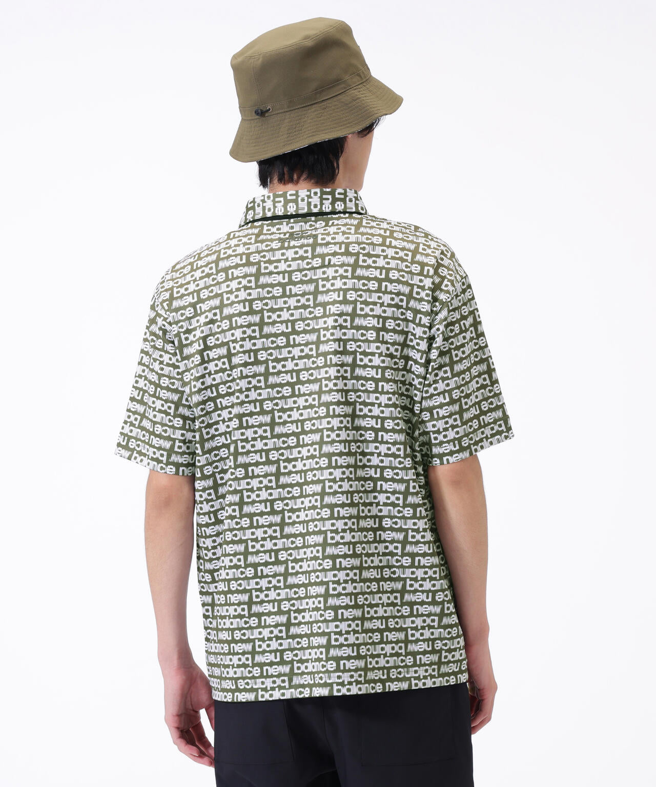 超速乾 総柄 ハーフスリーブ カラーシャツ (MENS)
