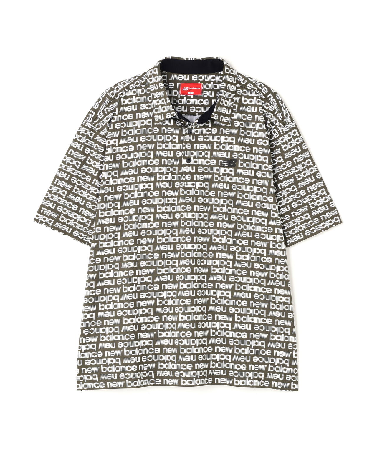 超速乾 総柄 ハーフスリーブ カラーシャツ (MENS)