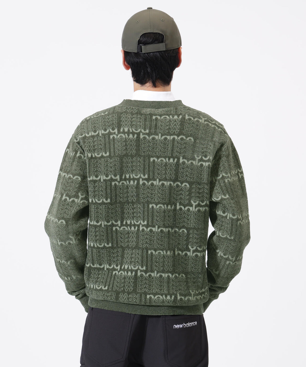 総柄 クルーネック ニット プルオーバー (MENS)