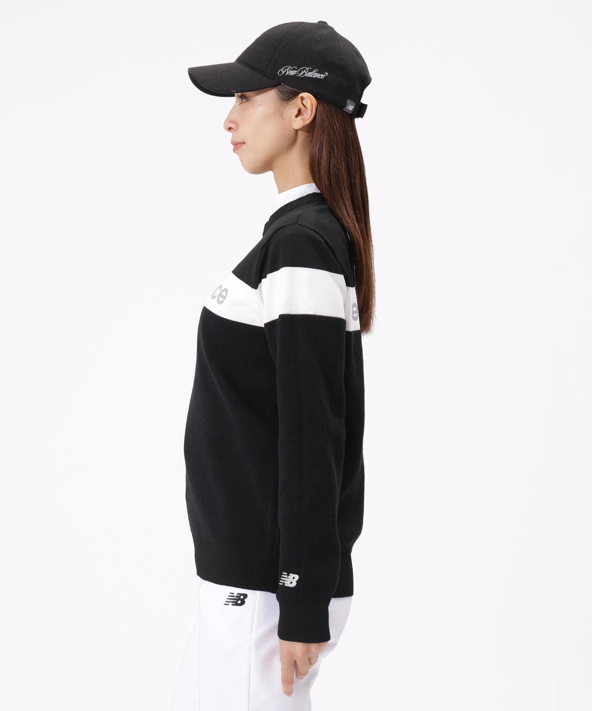 ラメロゴ クルーネック ニット プルオーバー (WOMENS)