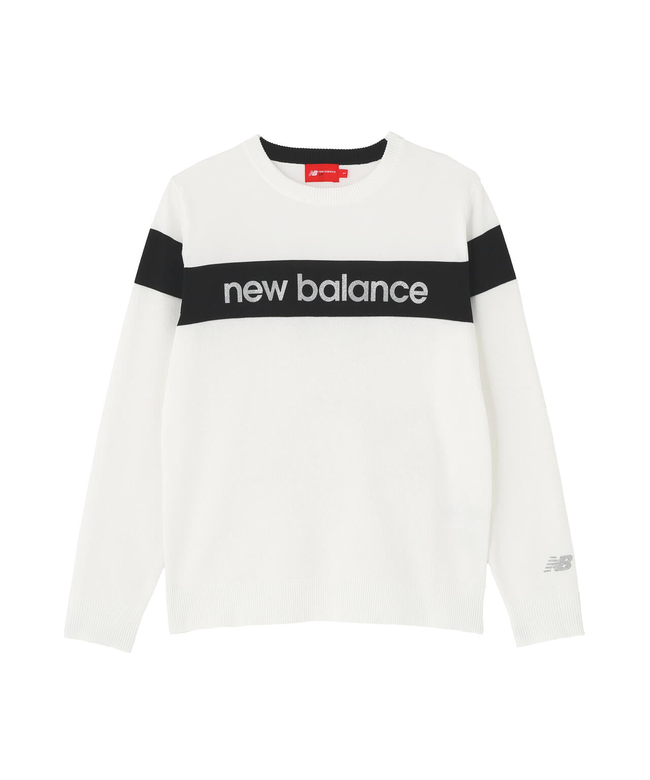 ラメロゴ クルーネック ニット プルオーバー (WOMENS)