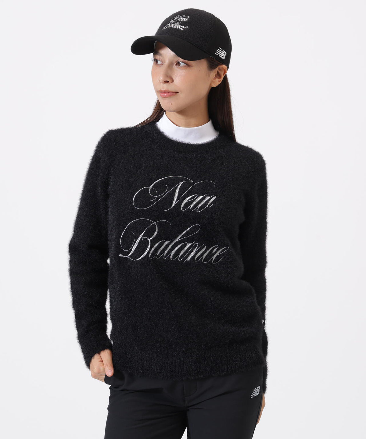 フェザーヤーン クルーネック ニット プルオーバー (WOMENS)